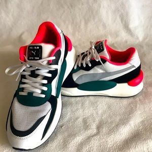 Puma RS 9.8 Space White Teal Green Pink Running Shoes 370230-04 Women’s Size 9
